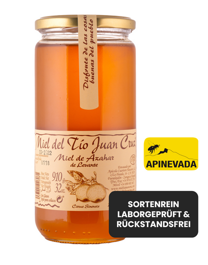Mediterraner Orangenblütenhonig von Spaniens Mittelmeerküste | 910-g-Glas