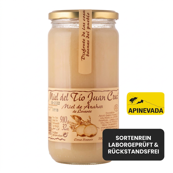 Mediterraner Orangenblütenhonig von Spaniens Mittelmeerküste | 910-g-Glas