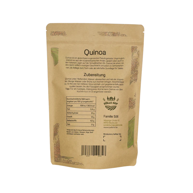 Quinoa from the Swabian Alps | Regionally produced in Germany | Mildly nutty, fluffy & versatile | 1 kg