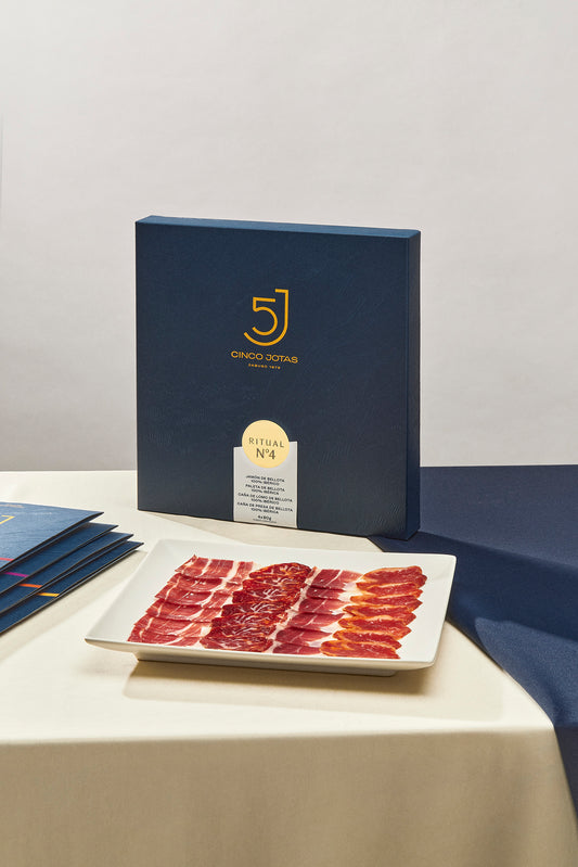 Exklusives Verkostungsset von Cinco Jotas – Jamón, Paleta, Lomo & Presa 100 % Ibérico Bellota
