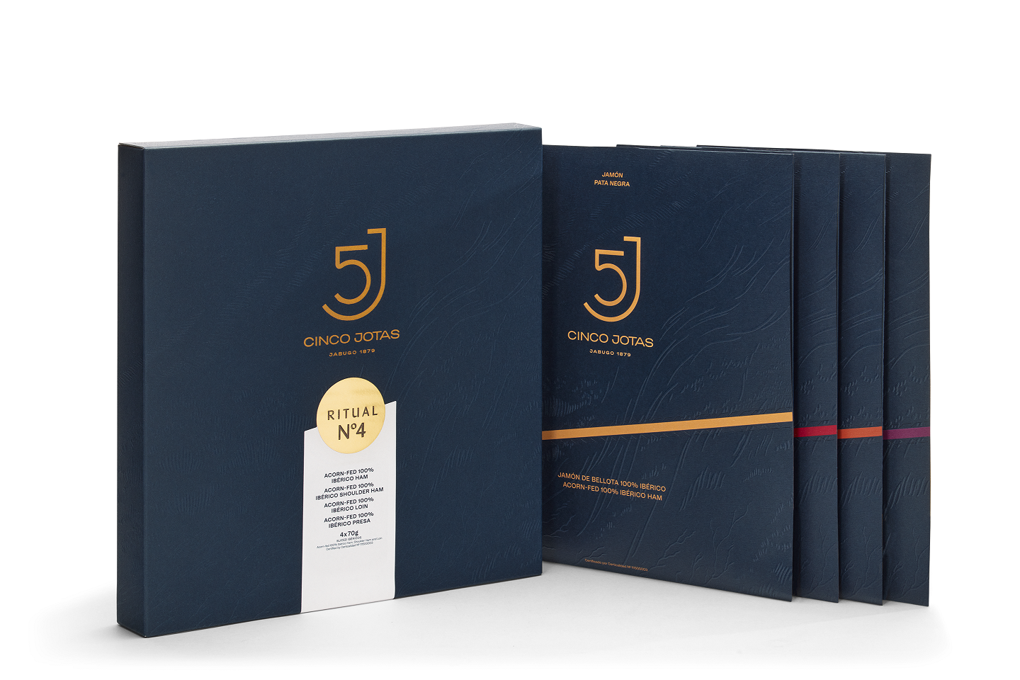 Exklusives Verkostungsset von Cinco Jotas – Jamón, Paleta, Lomo & Presa 100 % Ibérico Bellota
