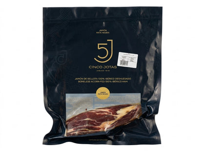 Jamón Ibérico de Bellota am Stück, 0,880 kg | Cinco Jotas 100 % Ibérico, handentbeint | MHD 10.09.2026 · −50 %