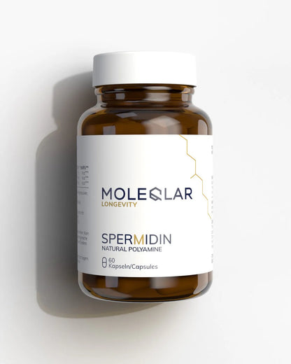 Spermidin Kapseln | Aktiviert die Reinigung der Zellen für gesundes Altern | 3 mg Spermidin aus Soja und Chlorella | Laborgeprüft | 60 Kapseln